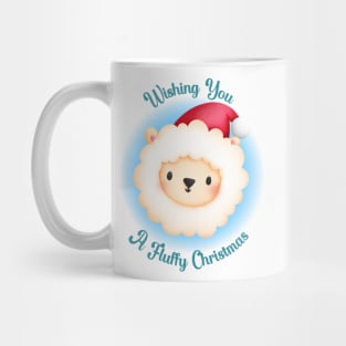 A Cute Lamb in Santa Hat Mug